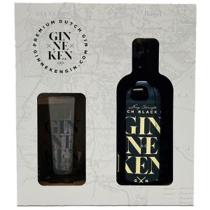 Ginneken Black Gin 70cl Gift Pack