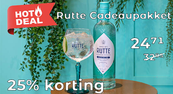 Rutte Dry Gin Cadeaupakket Hot Deal - 25% korting
