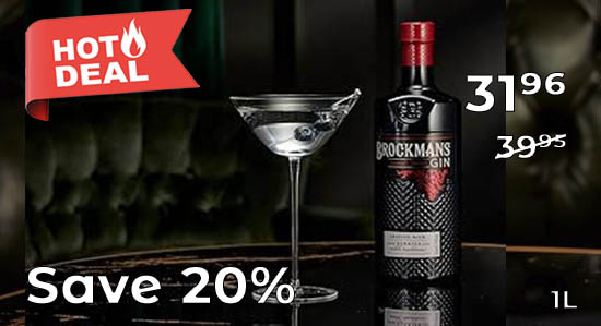 Brockmans Gin Hot Deal - save 20%