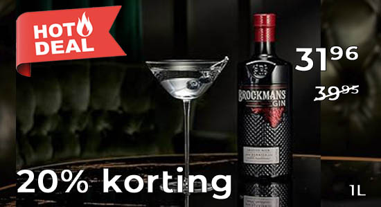 Brockmans Gin Hot Deal - 20% korting